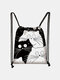 Women Cute Cat Print Backpack Shopping Bag - #04
