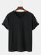 Sporty Mens Side Skull Graphics V-Neck Short Sleeve T-Shirt - Black