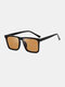 Unisex Casual Fashion Outdoor UV Protection Flat Polarized Square Sunglasses - Brown