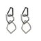 Fashion Ear Drop Earrings Hollow Irregular Geometric Rhinestone Charm Earrings for Women - Silver