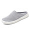 Women Elastic Band Breathable Casual Backless Beach Casual Shoes - Gray