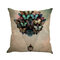 1 PC Romantic Beautiful Throw Pillow Cover Butterflies Cotton Linen Cushion Cover Pillowcase - #2