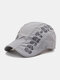 Men Cotton Letters Print Outdoor Casual Sunshade Forward Hat Beret Hat Flat Hat - Gray