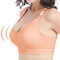 Soft Cotton Front Button Wireless Breathable Maternity Nursing Bras - Orange