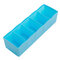 Multi-Grid Plastic Drawer Storage Box Home Desktop Socks Underwear Tie Compartment Storage Box - Blue