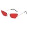 Unisex Vogue Vintage Frameless Metal Marine Sunglasses Outdoor Travel Beach Sunglasses - Red