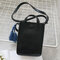 Stylish PU Leather Crossbody Bag 6.5inch Phone Bag Shoulder Bag For Women - Black