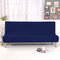 Soft Stretchy Fitted Removable Full Cover Without Armrest Folding Sofa Bed Universal Cover Sofa Cushion - Navy