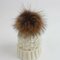 Pure Color Ski Slouch Fur Pompon Ball Beanie Beret Hat Crochet Knitting Thick Caps - White