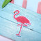 1 Pc Rouge Blanc Broderie Flamingo Tissu Pâte / DIY Vêtements Décoration Accessoires Patch Paste - #4