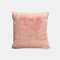 Nordic Simple Solid Color Rabbit Fur Plush Pillow Home Bedroom Pillowcase - Pink