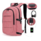 Men Women Anti-theft USB Charging Multifunction Travel Backpack  - Red