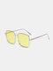 यूनिसेक्स मेटल फुल स्क्वायर फ्रेम पीसी हाफ फ्रेम एंटी-ब्लू लाइट एंटी-यूवी धूप का चश्मा - #06