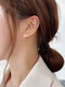 Trendy Diamond Pearls Earring Temperament Metal Auricle Piercing Earring - #03