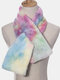 Women Plush Plus Thicken Tie-dye Warm Casual All-match Neck Protection Scarf - #04