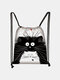 Women Cute Cat Print Backpack Shopping Bag - #03