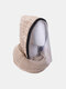 Men & Women Detachable Keep Warm Dustproof Zipper Neck Protection Knitted Face Mask Scarf - Beige