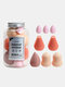 8 Pcs/Bottle Makeup Puff Beauty Eggs Wet-Dry Dual Purpose Gourd Sponge Eggs - Mixed Color