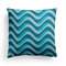 Funda de cojín a cuadros con tiras geométricas azules, funda de almohada con diseño de ondas de línea nórdica para sofá - #6