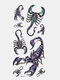 40 pezzi adesivi tatuaggi impermeabili stereo 3D adesivi tatuaggio trasferimento acqua fiore scorpione - 14