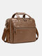 Men Retro Mltifunction Multi-Pocket  15.6 Inch Laptop Bag Briefcases Handbag Crossbody Bag - Yellow