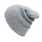 Women Mens Solid Woolen Knit Beanie Cap Ear Protection Windproof Fashion Warm Hat  - #2