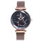 Trendy Starry Sky Quartz Watch Stainless Steel Magnet Women Watch Waterproof Watch - Rose Gold