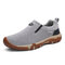 Men Breathable Slip On Outdoor Slip Resistant Hiking Shoes - Grey