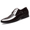 Men PU Leather Non Slip Business Casual Formal Shoes - Brown