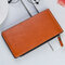 Women Oil Wax Long Multi-function Wallet Card Holder Credit Card Holder - Orange