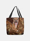 Women Dog Pattern Prints Handbag Shoulder Bag Tote - #13