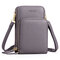 Frauen PU-Leder Clutches Bag Card Bag Große Kapazität Multi-Pocket Crossbody Handytasche - Grau