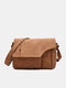 Multifunction Vintage Multi-Pockets Versatile Casual Crossbody Bag Shoulder Bag - Brown