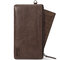 6 Card Slots Wallet Cow Leather Clutch Card Holder Coin Bag Phone Bag For Men - Coffee