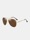 Men Metal Full Frame Narrow Sides Double Bridge UV Protection Sunglasses - #01