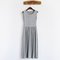 New Women's Modal Dress Fashion Slim Pleated Skirt Vest In The Long Beach Skirt - Light Gray