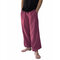 Mens Casual Baggy Harem Pants Solid Color Loose Wide Leg Pants Comfy Yoga Pants - Wine Red