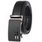 New Automatic Buckle Belt Men's Belt Two-layer Leather  - Gun buckle with black belt
