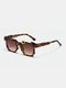 Men And Woman Casual Fashion Outdoor UV Protection Square Small Frame Sunglasses - Coffee