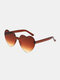 Women PC Heart-shaped Tinted One-piece Lens Anti-UV Decorative Sunglasses - Brown