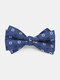 Men Dacron Cartoon Geometric Pattern Jacquard Double Layer Bowknot Formal Suit Bow Tie - #12