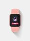 8 Cores Macaron Color Smart Sport Pulseira Dados de Exercício Coração Pedômetro de Monitoramento de Taxa Bluetooth Multifuncional Smart Watch - Rosa