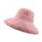 Women Foldable Cotton Thin Sunscreen Bucket Hat Outdoor Casual Travel Beach Sea Hat - Pink