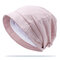 Women Cotton Thin Narrow Brim Breathable Sweat Hair Covers Soft Fashion Beanie Hat - Pink