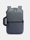 Splashproof Soild Dual Purpose Large Capacity Multi-pockets 15.6 Inch Laptop Business Backpack Satchel - Non-detachable Strap Grey blue