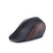 Men Faux Leather Keep Warm Outdoor Casual Patchwork Forward Hat Beret Hat - Black 2