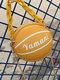 Women Basketball Football Chains Handbag Crossbody Bag Shoulder Bag - Yellow