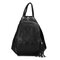 Casual PU Leather Tassel Backpack - Black