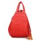Casual PU Leather Tassel Backpack - Red