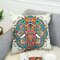 3D Bohemian Style Elephant Double-sided Printing Cushion Cover Linen Cotton Throw Pillowcase Home  - #4